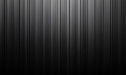 Obraz premium Black corrugated metal texture. Wall wooden vertical panels. Dark steel roof sheet. Wood siding for construction. 