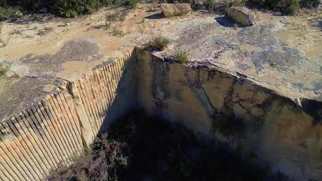 Drone Aerial Shot of Stone Quaary of Vinaixa