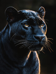 close up of a black panta