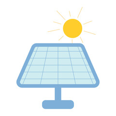 Solar panel. Renewable energy. Vector illustration.