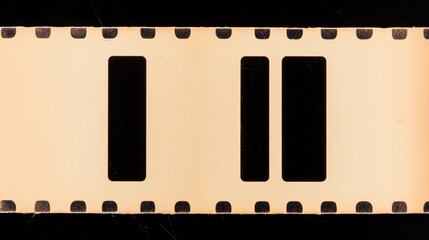 Vintage film strip with minimalistic light leaks in classic photography