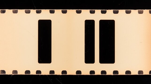 Vintage film strip with minimalistic light leaks in classic photography