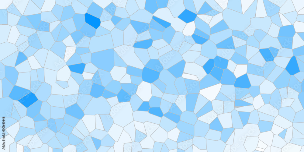 Poster abstract blue broken stained glass background design with colorful line. geometric polygonal backgro