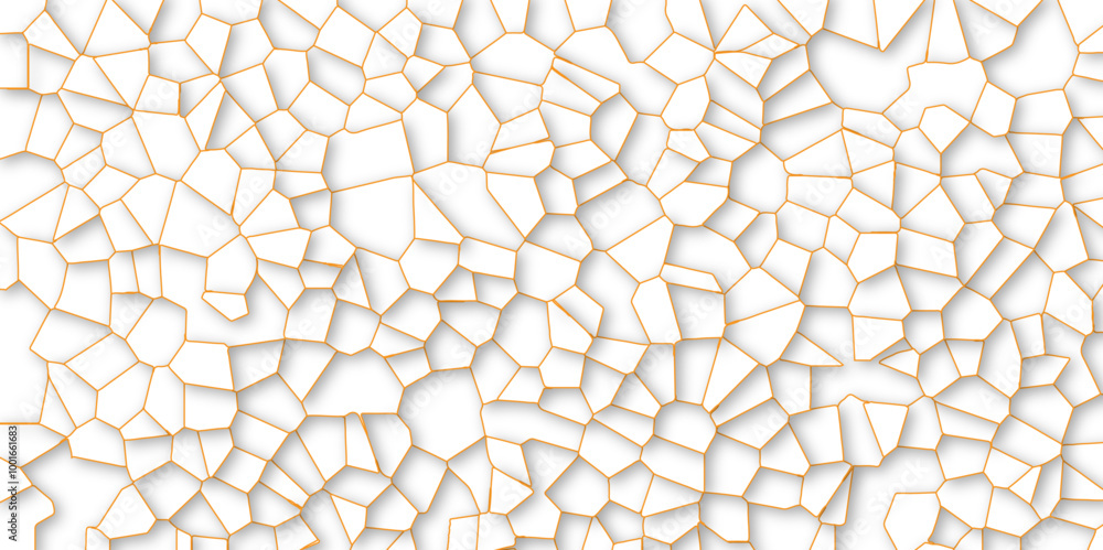 Poster abstract white broken stained-glass background with colorful line. geometric seamless pattern with 3
