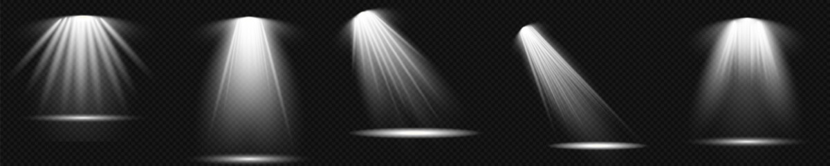 The spotlight shines on the stage. light exclusive use lens flash light effect. light from a lamp or spotlight. lighted scene. podium under the spotlight.