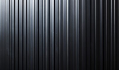  Black corrugated metal texture. Wall wooden vertical panels. Dark steel roof sheet. Wood siding for construction. 
