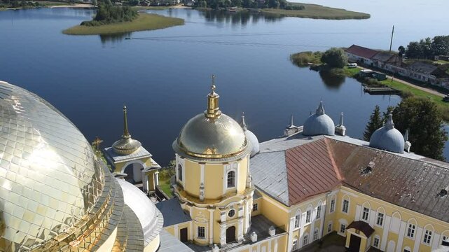  Nilov-Stolobenskaya Pustyn, a male Orthodox monastery built in 1594 on Stolbny Island, Tver Oblast, Russia.