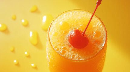 orange juice in glass