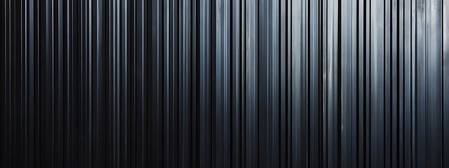Obraz premium Black corrugated metal texture. Wall wooden vertical panels. Dark steel roof sheet. Wood siding for construction. 