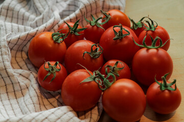 Fresh tomatoes from vegetable garden. 