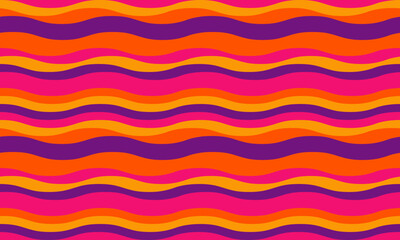 Abstract background with wavy stripes in vibrant colors, creating a rippled, liquid effect. Smooth curves and textured lines add elegance, vitality, and creativity. Ideal for wallpaper or textile.