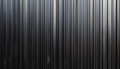 Obraz premium Black corrugated metal texture. Wall wooden vertical panels. Dark steel roof sheet. Wood siding for construction. 