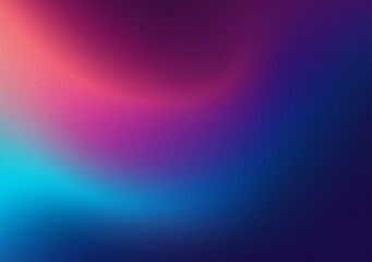 Fototapeta premium Dark purple pink blue color gradient background blurred neon color flow, grainy texture effect, futuristic banner design