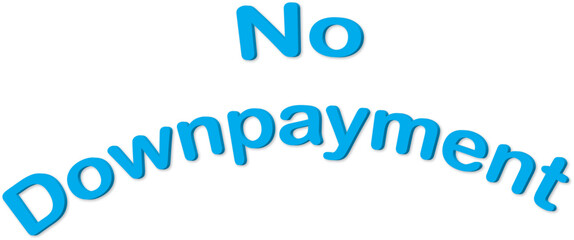 ''No Down payment'' Typography 2