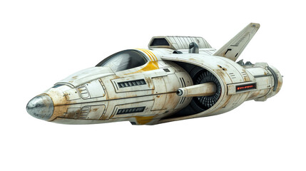 illustration of spaceship isolated on white background