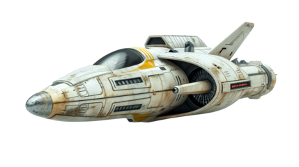 illustration of spaceship isolated on white background