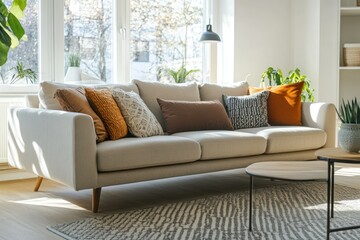 Cozy Modern Living Room with Stylish Sofa and Decor