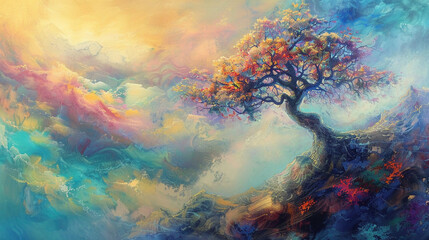 abstract background with trees