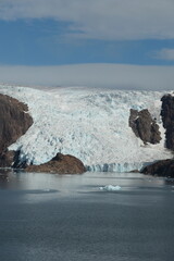 Vertical View of Glacier in Prince Christian Sound, Greenland © Sjoerd