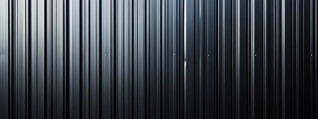  Black corrugated metal texture. Wall wooden vertical panels. Dark steel roof sheet. Wood siding for construction. 