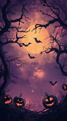 Halloween background with bats