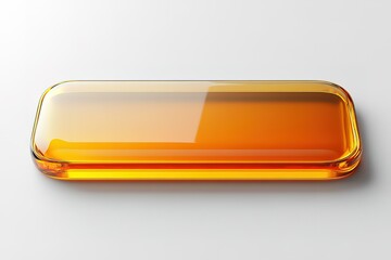 A yellow button with a reflective surface