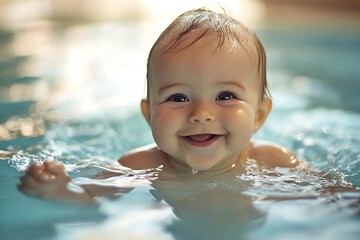 Swimming lessons for newborns focus on gentle water introduction, promoting early water comfort and building trust between baby and parent.