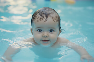 Swimming lessons for newborns focus on gentle water introduction, promoting early water comfort and building trust between baby and parent.