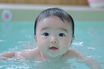 Swimming lessons for newborns focus on gentle water introduction, promoting early water comfort and building trust between baby and parent.
