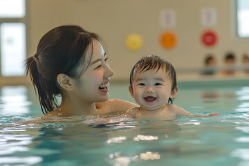 Swimming lessons for newborns focus on gentle water introduction, promoting early water comfort and building trust between baby and parent.
