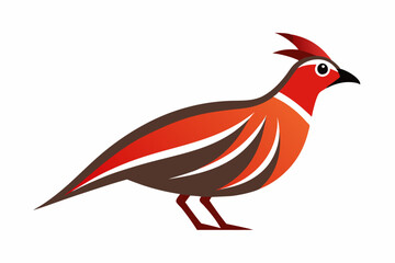 Obraz premium Creative vector design of chukar bird on a white background