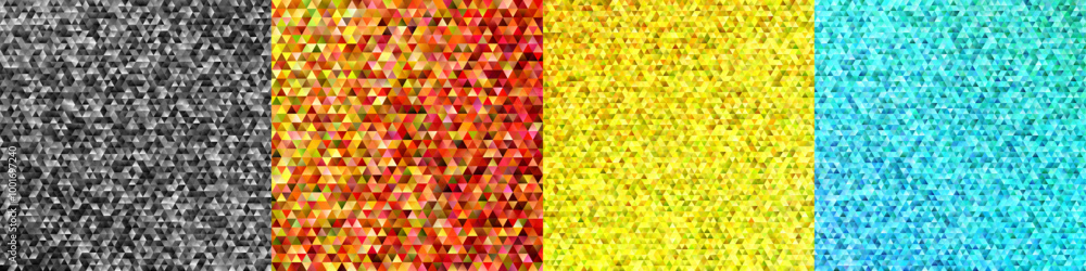 Poster abstract triangle polygon background set