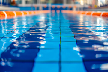 Obraz premium Swimming is a physical activity that enhances body strength, improves cardiovascular health, and promotes overall fitness and well-being.