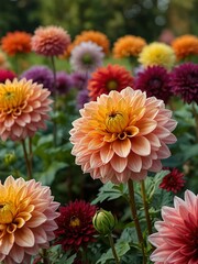 Lakeland's autumn dahlia display bursts with color.