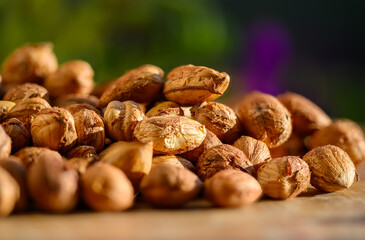 Hazelnuts have a pleasantly sweet taste and come from the hazel tree.