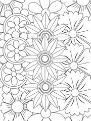 Flowers Coloring Pages For Adules