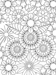 Flowers Coloring Pages For Adules