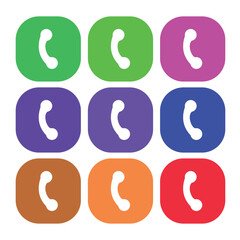 Caller icon Multi Color icon for web and apps, Contact flat logo