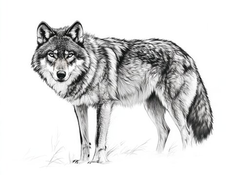 wolf isolated on white