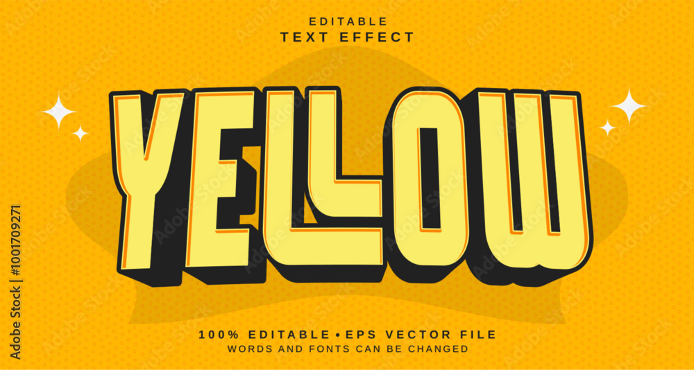 Fototapete editable text style effect - yellow text style theme.
