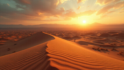 sunset in the desert