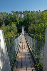 Fototapeta premium Hohe Schrecke suspension rope bridge near Braunslage in Thuringia