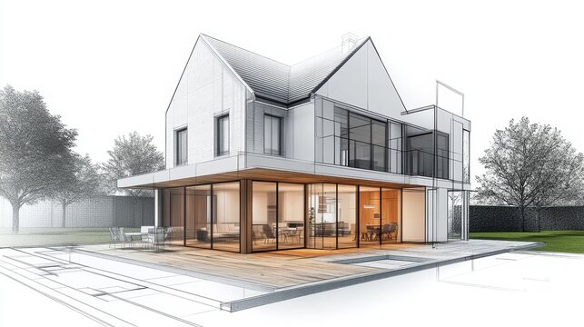 Stylish annexe house extension featuring modern design and elegant white accents in the uk