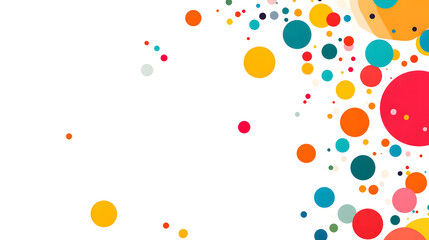 Colorful Abstract Circular Frame with Geometric Dots - Modern Minimalist Design