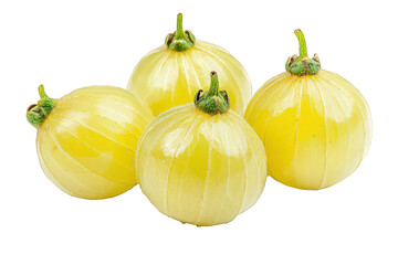Indian Gooseberries Isolated on Transparent Background 