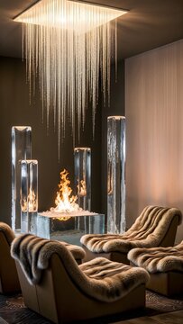 Polarlichter im Interieur: Wohnen im Stil eines Eispalastes