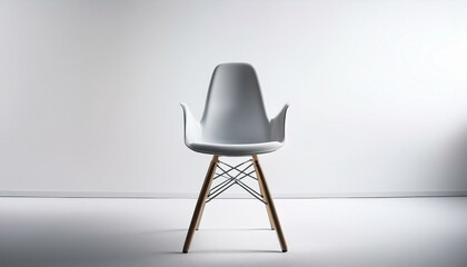 chair with clean lines, placed on a bright white background