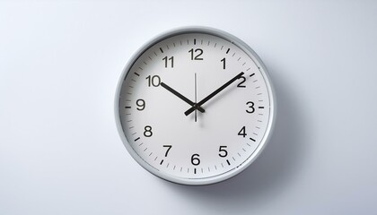 clock with abstract time markers, isolated on a white surface