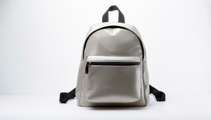  Stylish backpack with clean lines, placed on a bright white background
