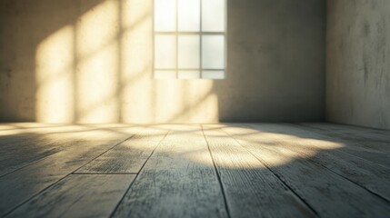 Serene Interior Space Bathed in Natural Light with Minimalist Design